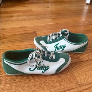 Vintage Juicy Green and White Sneakers